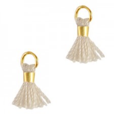 Mini Quaste Ibiza Style 0.7cm Gold-nude brown